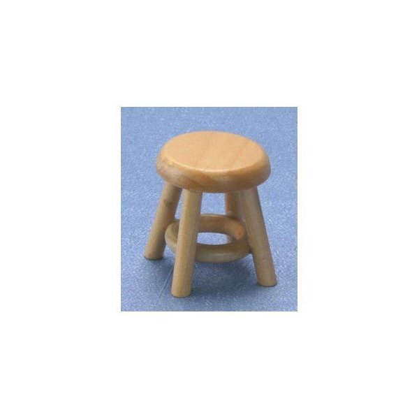 Dollhouse Miniature Oak Stool