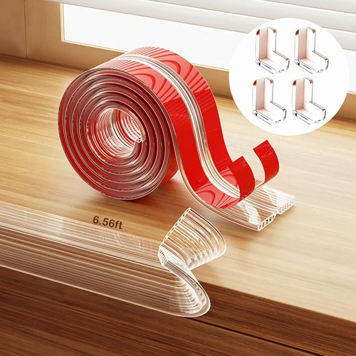 Baby Proofing, Clear Corner Protector Baby, 6.56ft(0.78x0.78In) Silicone Soft Corner Protectors for Kids, Upgraded Airbag Corner Guards for Furniture, Tables, Desk Edge Cushion
