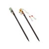 2Pcs Chinese Style Flower Tassel Hair Sticks, Traditional Imitation Jade Wooden Hairpins with Bead Pendants Hanfu Hair Accessories for Women Girls