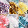 Irregular Nail Foil Fragments Glitter for Nail Art, Nail Foil Flakes Opal Glitter Aurora Effect Acrylic Nail Powders Nail Foil Paillette for Nail Decoration