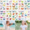 10 Sheets Butterfly Temporary Tattoos,Waterproof Butterfly Cartoon Stickers,Fake Tattoo Stickers for Women and Girls Party Favors Supplies,Holographic Stickers for Kids Birthday Party Supplies