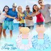 Yuxung 12pcs Satin Bridesmaid Scrunchies Proposal Gifts Elastics Hair Ties Last Toast on the Coasts Bachelorette Party Favors Bachelorette Bag Fillers Bridesmaid Gift White Blue for Wedding Parties