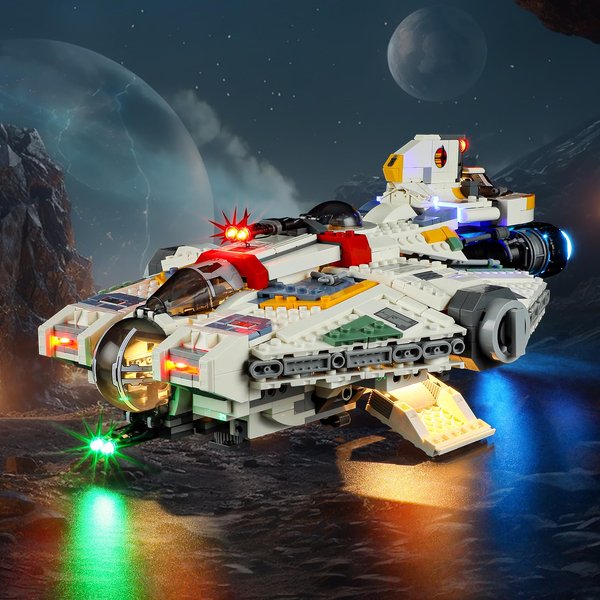 Vaodest LED Light for Lego Star Wars Ghost & Phantom II 75357 Set,Design and Configuration Compatible with Model 75357(LED Light Only, Not Building Block Kit)