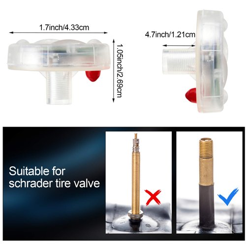 Frienda Car Tire Lights Wheel Valve Stem Lamp Cap Lights Car Solar Led Tire Lights Solar Energy Flashing Lights for Vehicles Car Motorcycles Bicycles (4 Pieces)