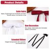 Satin Hair Bows Hair Clips for Women, 3-Pack Satin Metal Hair Bows Barrettes Set, Stylish Bow Hairpin Bow Hair Clips for Women Girls (Red White Black)