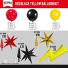 Red black yellow balloon garland kit 127pcs with Flash lightining Starburst mylar balloons for Cartoon superhero theme Race Car Party Theme birthday decorations