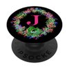 Cell Phone Pop Out Grip Holder,Cute Cactus Monogram Letter J PopSockets Grip and Stand for Phones and Tablets
