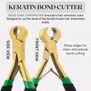 My Hair Tools Innovative Keratin Bond Cutter Used to cut the bonds of Keratin Hair Extensions - Must Have Multipurpose Hair Extension Tools Packed in Soft Rexene Pouch (Gold)