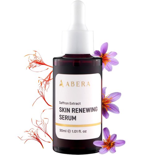 ABERA Skin Renewing Serum, Dark Spots & Melasma Treatment, Hydration & Anti-Wrinkle Serum with High Potency Saffron Extract, Gentle for Sensitive Skin, 1.01 Fl Oz