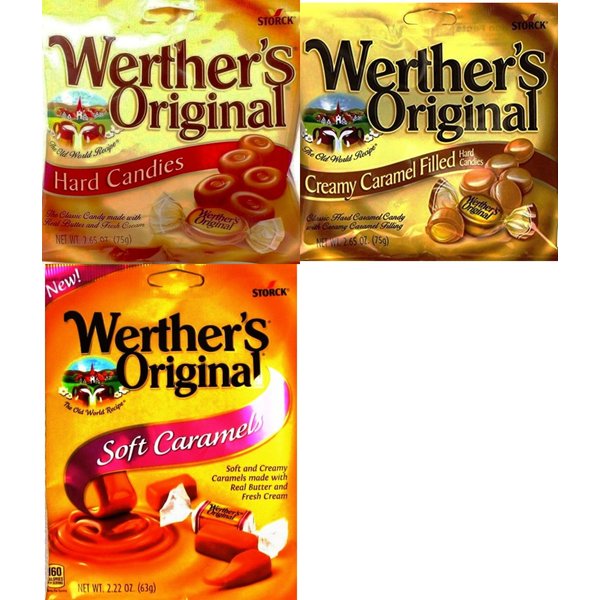 Werthers 3 Variety Combo - Original Hard, Creamy Caramel & Soft Caramel (Pack of 6)