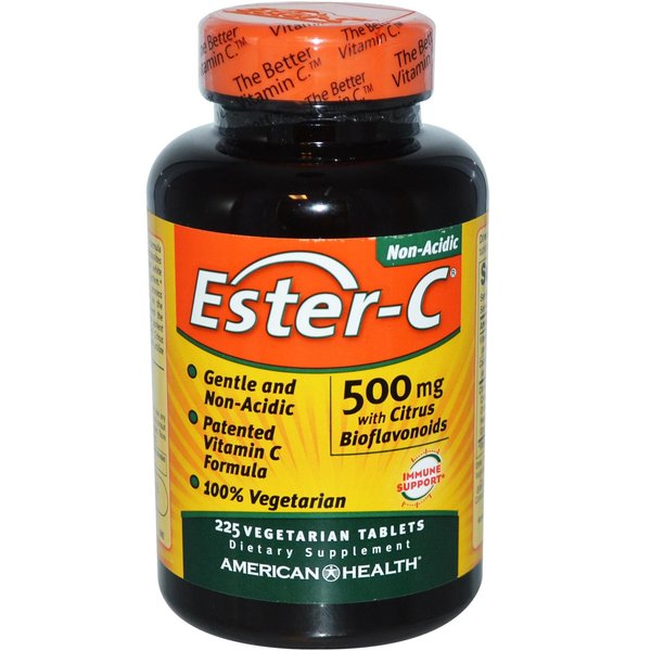 American Health Ester-Vitamin C with Citrus Bioflavonoids 500 Milligrams 225 Veg Tabs