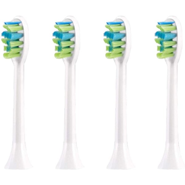 7am2m AM101/AM105 Electric Toothbrush Brush Heads x 4 for 7am2m Electric Toothbrush ONLY (White)