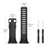 MoKo Suunto Core Watch Band, Classic Replacement Soft Wrist Band Strap with Metal Clasp for Suunto Core Smart Watch, Fits 5.51"-9.06" (140mm-230mm) Wrist, All Black