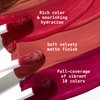 Ruby Kisses Velvet Lip Gloss, Matte Finish Lipstick, Rich Color, Long Lasting Lip Stain, Light Weight, Nourishing Hydration, High Pigment Lip Tint (WARM KISS)