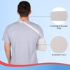 supregear Arm Sling, Adjustable Mesh Shoulder Immobilizer Arm Sling for Shower Breathable Medical Shoulder Elbow Support for Women Men, Fits Left/Right Arm, White