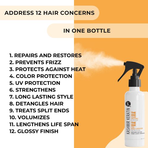 Kashmir Keratin THE ONE Leave In Mask 12 in 1 Hair Treatment 8 Fl Oz. NEW PRESENTATION/NEW FORMULA