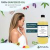 Zatural Grapeseed Oil Organically Grown 100% Pure Cold Pressed Virgin High Tempurature Cooking Oil (32oz)