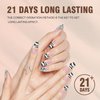 eodci Nail Art Liner Set 6 Pcs Black White Red Gold Silver Glitters Colors Paint Swirl Built Thin Brush in Bottle Soak off Led Lamp Gel Liner Nail Polish Manicure Kits