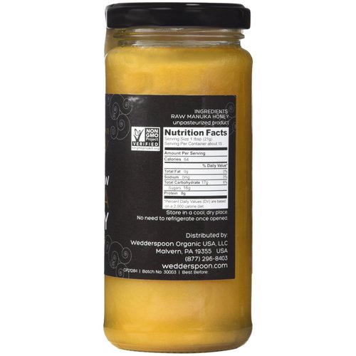 Wedderspoon 100% Raw Manuka Honey - KFactor 16 - 11.5 Ounces
