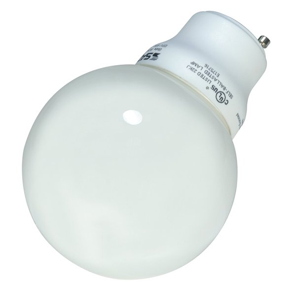 Satco S8221 Transitional Light Bulb in White finish, 4.44 inches, 15-Watt GU24 base, 2700K soft white bulb, Energy Star rated