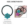 TMUSIBEN Hair Elastics & Ties for women and girls hair tie bracelet No Damage Elastics Hair Bands 3 Colors Turquoise Bohemian Concho Squash Blossom Western cowgirl accessory (turquoise)