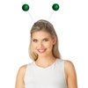 Yilistore Alien Headband,Halloween Space Costume Accessories Alien Antenna Headband,Glitter Ball Headpiece (Green)