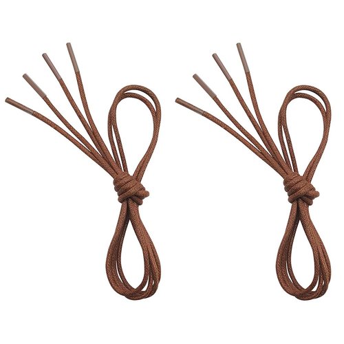VSUDO Waxed Round 35" Light Brown Dress Shoe Laces for Mens Dress Shoes, 1/8" Thin Oxford Light Brown Dress Shoe Strings for Dress Shoes, Brown Shoelaces for Dress Shoes (2 Pairs-Light Brown-090CM)