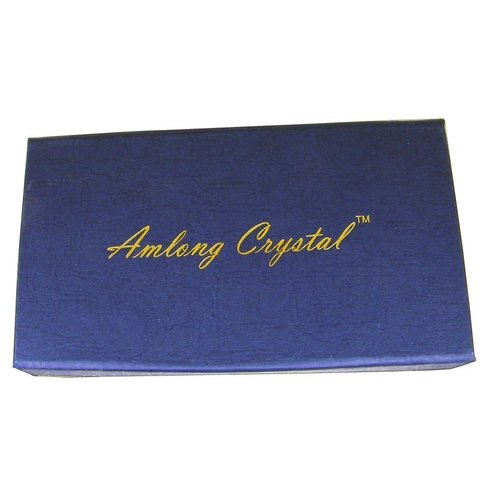 Amlong Crystal Meditation Divnation Sphere Feng Shui Crystal Ball, Lensball, Decorative Ball with Wooden Stand and Gift Box, Clear, 3.1 inch (80mm) Diameter