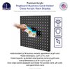 Marketing Holders Pegboard Business Card Holder for 3.5" x 2" Contact Info Cards Clear Acrylic Display Rack Space Saving Organizer