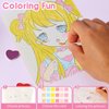 7 in 1 Princess Dress Up Game Set, Foil Art & Diamond Painting, Princess Makeup with Dress Up Sticker, Poke in Art Princess, Watercolor Painting, Art Craft Kit Gift for Kids Ages 4 5 6 7 8 9+ Year Old
