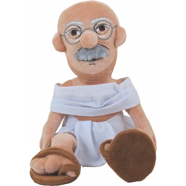 Mahatma Gandhi Doll - 11" Soft Stuffed Plush Little Thinker - Toy for Kids or Adults
