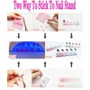 3 Set Nail Stand for Press Ons, Strong Magnet Nail Holder for Painting Nails with 48Pcs Reusable Putty, 9.8Ft Double-sided Tape Press On Nails Kit for Beginner Home Nails Art Display Design Practice
