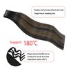 Tape in Hair Extensions Human Hair 20pcs Natural Black to Chestnut Brown Double Sided Tape in Hair Extensions Real Human Hair 20 Inch 50g,