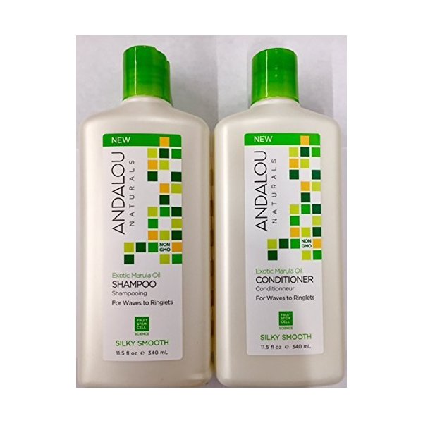 Andalou Naturals Exotic Marula Oil Silky Smooth Shampoo and Conditioner