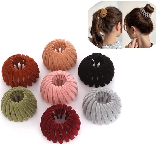 7PCS Bird Nest Magic Hair Clip, Zabernim Hair Holder, Zabernim Birds Nest Magic Hair Clip, Lazy Birds Nest Plate Hairpin for Thin Hair