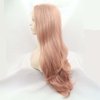 melody wig Mixed Pastel Pink Synthetic Peach Pink Red Lace Front Wigs T Part Lace pink Wig Long Body Wave Heat Resistant Fiber Long Wavy