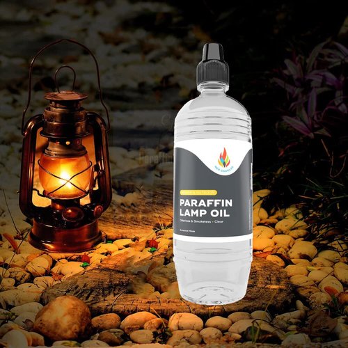 The Dreidel Company Liquid Paraffin Lamp Oil - Half-Liter (500mL) - Smokeless, Odorless, Ultra Clean Burning Fuel for Indoor and Outdoor Use (Clear)
