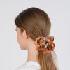 Fall Thanksgiving Hair Bow Clips Autumn Orange Brown Hair Clips Plaid Add on Grosgrain Ribbon Hair Alligator Barrettes Non Slip Bowknot Hairpin Thanksgiving Hair Accessories Hair Decoration for Girls