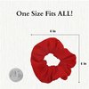 12 Pack Solid Hair Ties Scrunchies (Red)