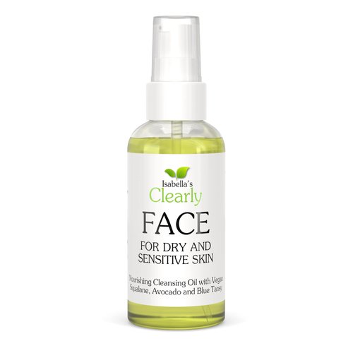 Clearly FACE, Natural Oil Cleanser Face Wash and Makeup Remover | Gentle Cleansing Oil with Avocado, Argan, Blue Tansy and Vegan Squalane | Pure & Toxin-Free, Water Free, Made in USA