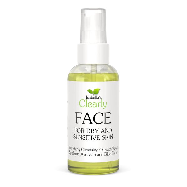 Clearly FACE, Natural Oil Cleanser Face Wash and Makeup Remover | Gentle Cleansing Oil with Avocado, Argan, Blue Tansy and Vegan Squalane | Pure & Toxin-Free, Water Free, Made in USA