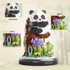 YEECHAO Panda Flower Bouquet Building Set for Adults, Animals Flowers Plants Decor with Dust Cover, Birthday Gift Building Toy for Boys Girls, 1083 PCS Mini Building Blocks, Not Compatible with Lego