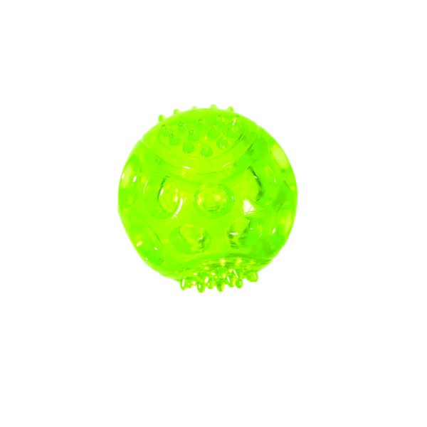 Chase 'n Chomp Durable TRP LED Light Up Fetch Ball Dog Toy, 2.5"