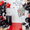 Black Star Balloons 18 Inch, 10 Pcs Black Star Shaped Mylar Helium Foil Metallic Balloon for Birthday Party Decorations Baby Shower Wedding Anniversary Backdrop Halloween Party Supplies