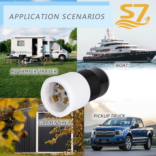 50 Amp Twist Lock Plug,50 Amp Generator Plug Male,125/250 VAC Generator Power Cord Connector