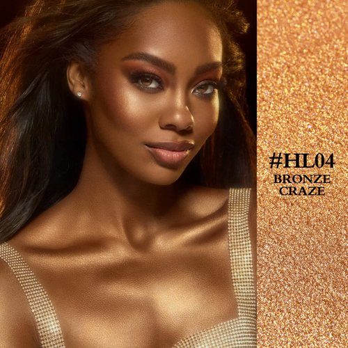 FOCALLURE Starfall Glowing Liquid Highlighter, Shimmering Body Oil, Non-Sticky Shimmer Liquid Luminizer, Non-Greasy, Face & Body Glitter Makeup for Costumes, Cosplay, Rave Festival, BRONZE CRAZE