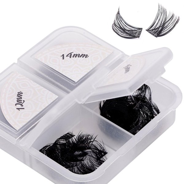 Lash Clusters, 72 Pcs Individual Cluster Lashes DIY Lash Extension 10-16mm Eyelash Clusters Volume Wispy Lashes Super Thin Band Reusable Soft & Comfortable（T10-72-D-10-16MIX）