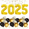 2025 Balloons Happy New Years Decorations, New Years Eve Party Supplies, 40 and 12 Inch Balloons Class of 2025 Decorations Senior 2025 Decorations, Suitable for NYE Graduation