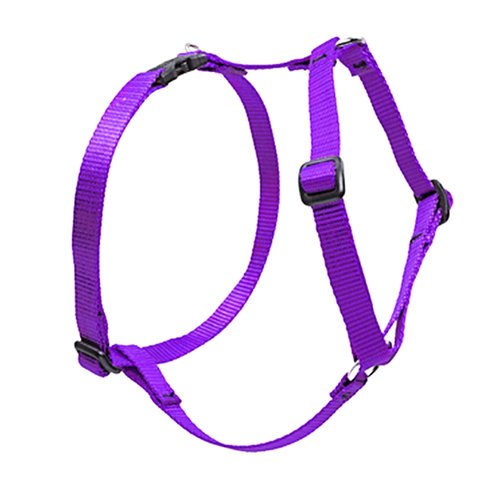 LupinePet Basics 3/4" Purple 20-32" Adjustable Roman Dog Harness for Medium Dogs