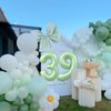10 Balloon Number, 40 Inch Light Green Foil Balloons Giant Jumbo Helium Number 10 Balloons for Boys Girls 10th Birthday Decorations Anniversary Events Party Decorations(Light Green)